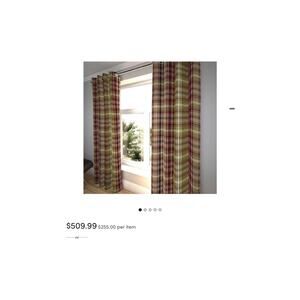 mcalister textiles angus curtains 2 panels mulberry purple woven